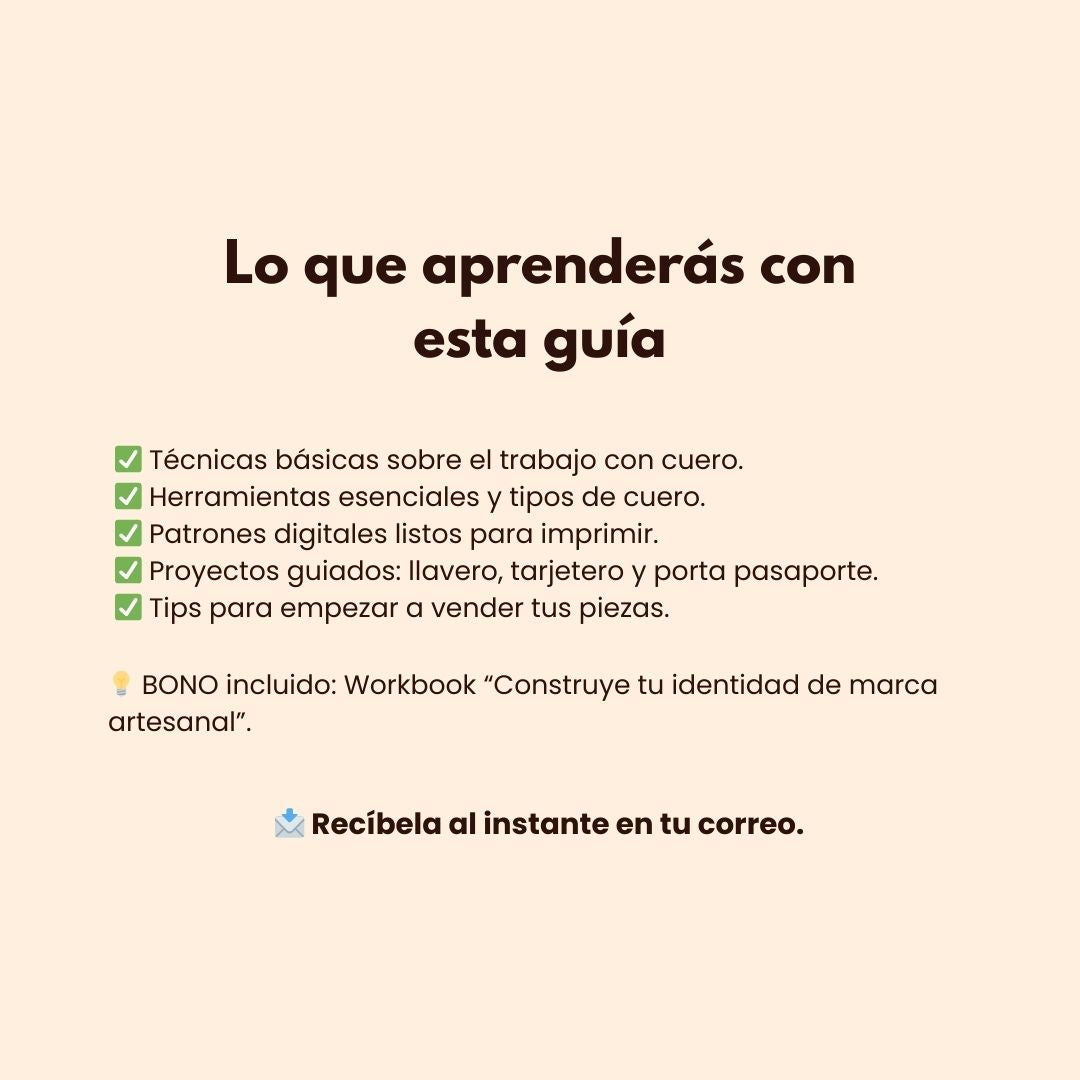 Guía práctica: El arte del trabajo manual con cuero